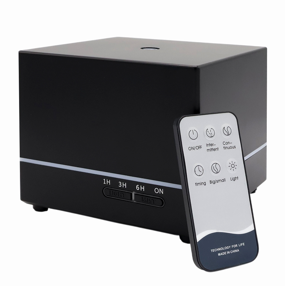 Светодиодный увлажнитель Wisdom с подсветкой гравировки, Черный-1