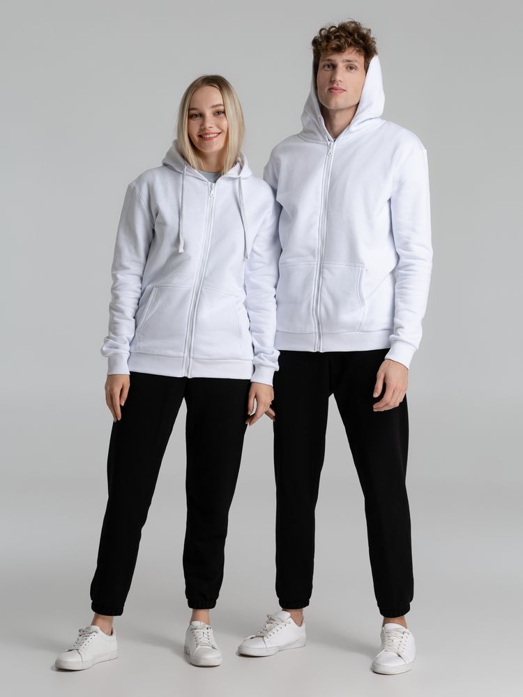 Толстовка на молнии с капюшоном Siverga Heavy 2.0, белая-6