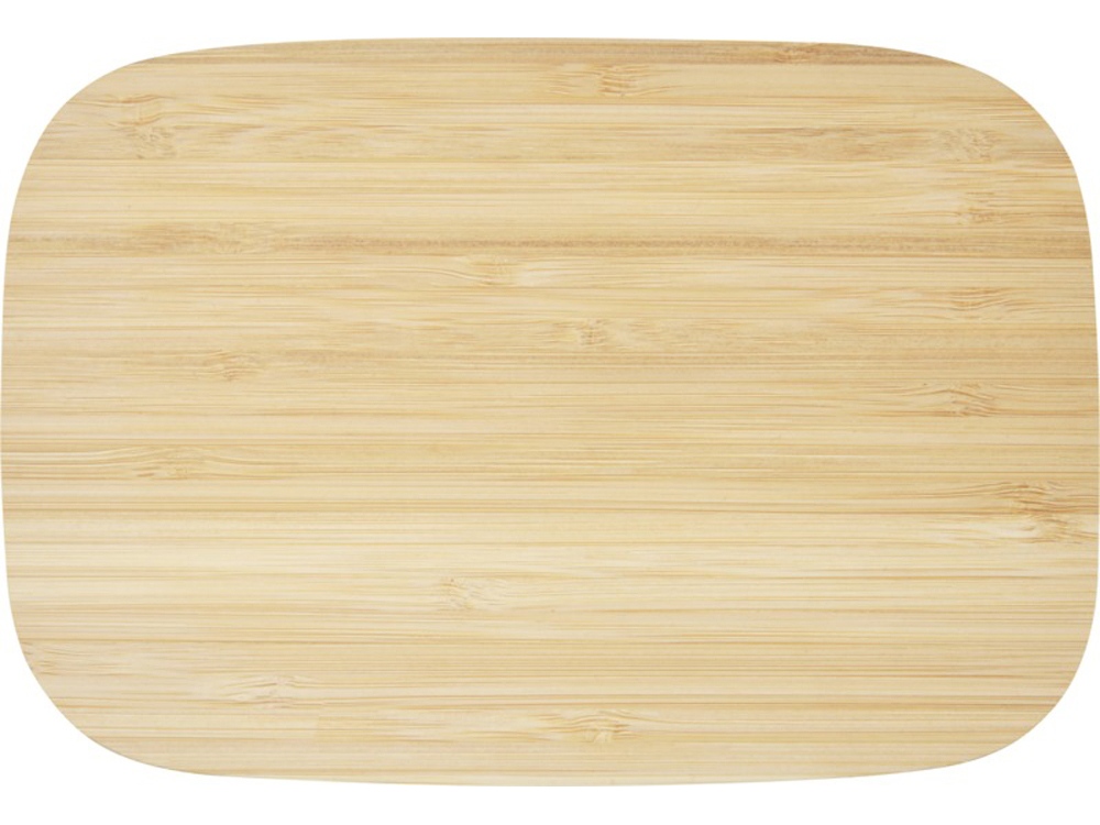 Tite Контейнер для обеда из нержавеющей стали с бамбуковой крышкой, серебристый-1