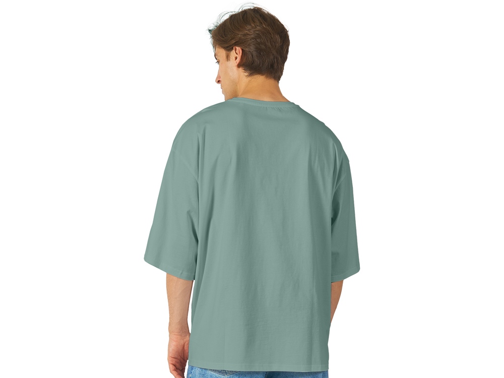 Футболка Berlin к/р оверсайз, 100% хлопок, 180гр, пыльно-бирюзовый-4