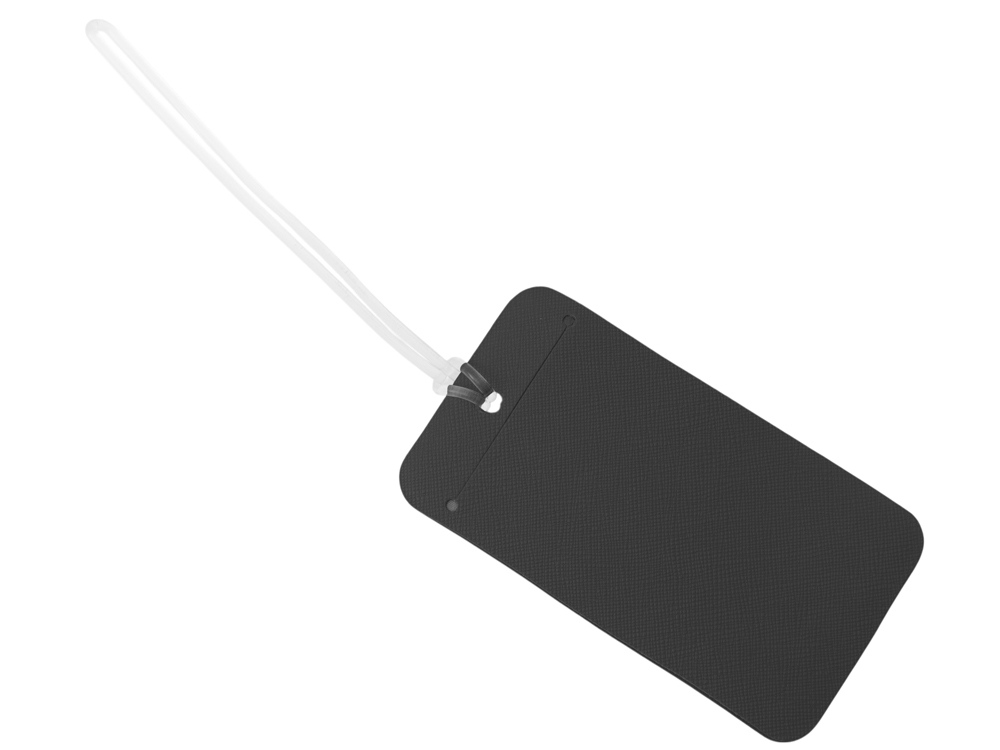 Багажная бирка Favor на силиконовой петле, черный-1