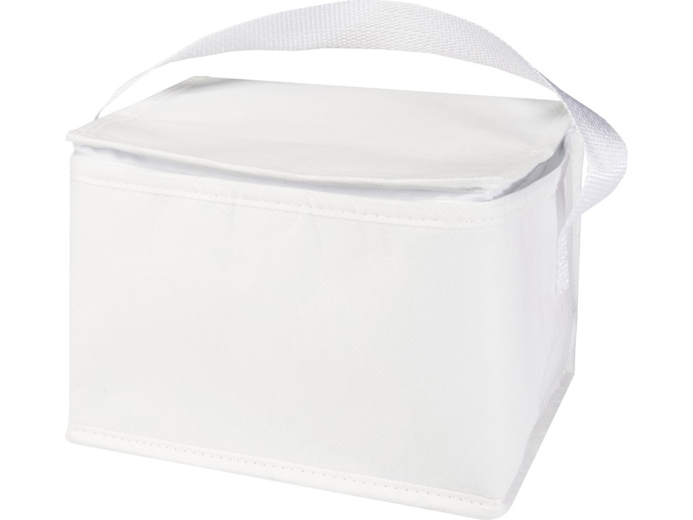 Spectrum нетканая сумка-холодильник, 4 л, на 6 банок, из переработанных материалов, белый-3
