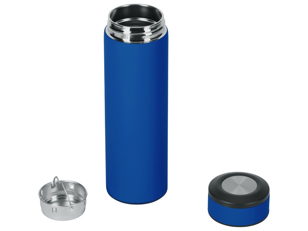 Вакуумный термос Vacuum Flask C1, soft touch, 420мл, синий-1