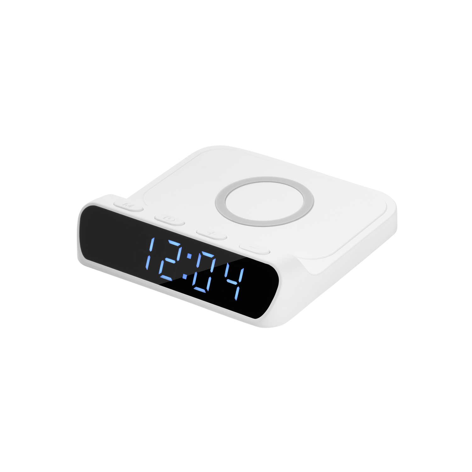 Зарядная станция с часами 15W Ригель (Rigel), белая-0