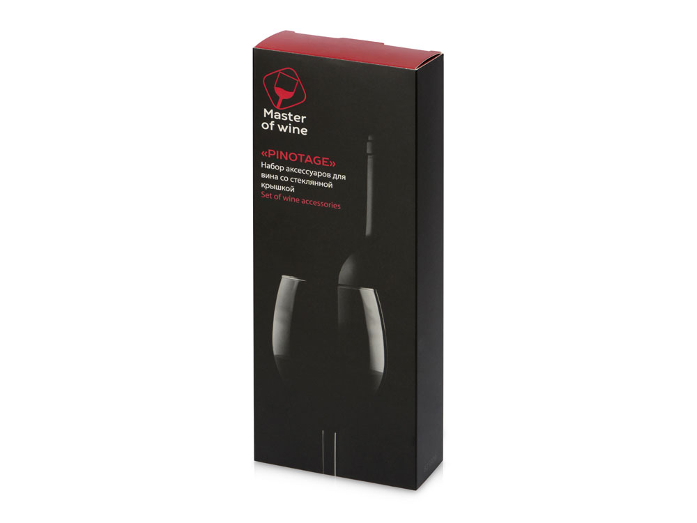 Набор аксессуаров для вина Pinotage со стеклянной крышкой-9