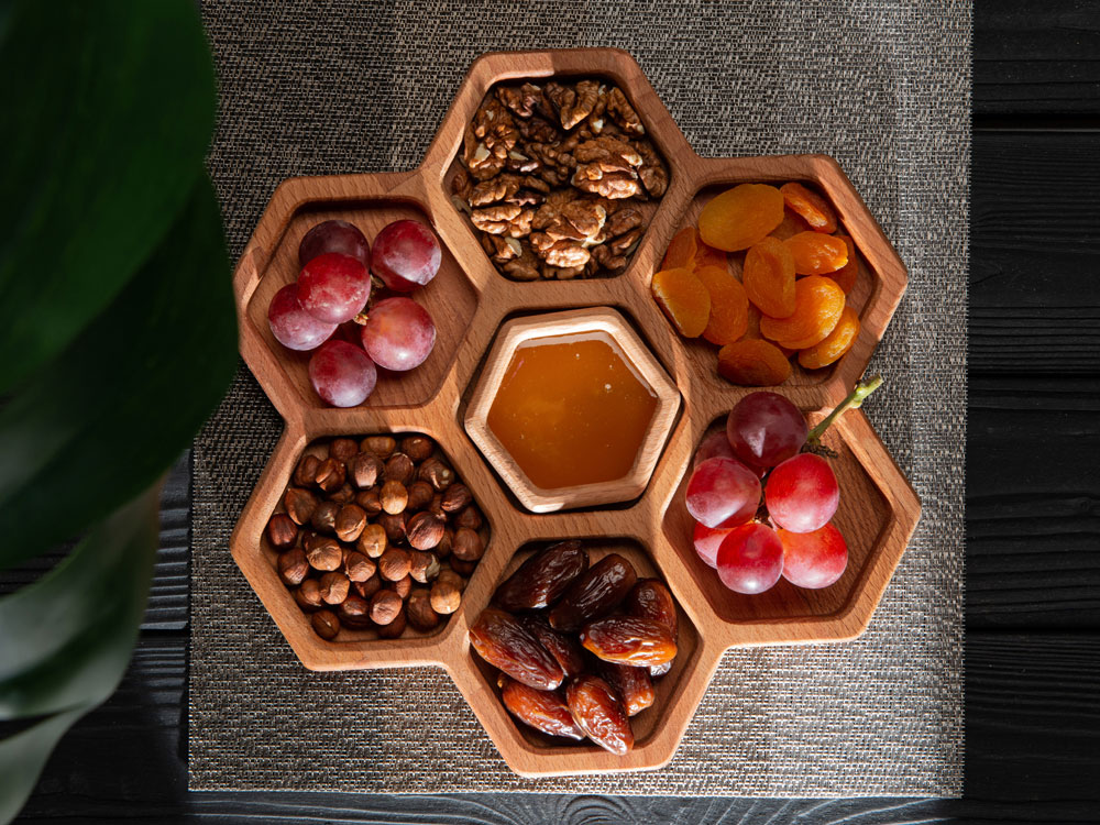 Менажница соты с одной соусницей Соты-12