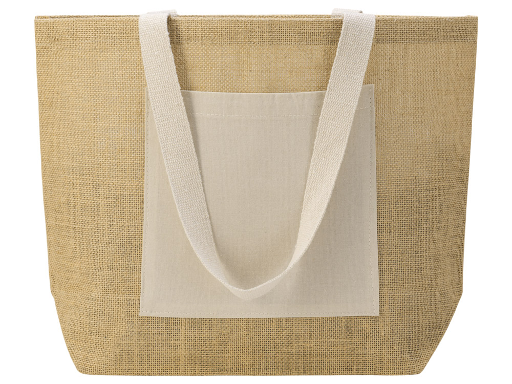 Сумка Jute джутовая с широким дном, натуральный-4