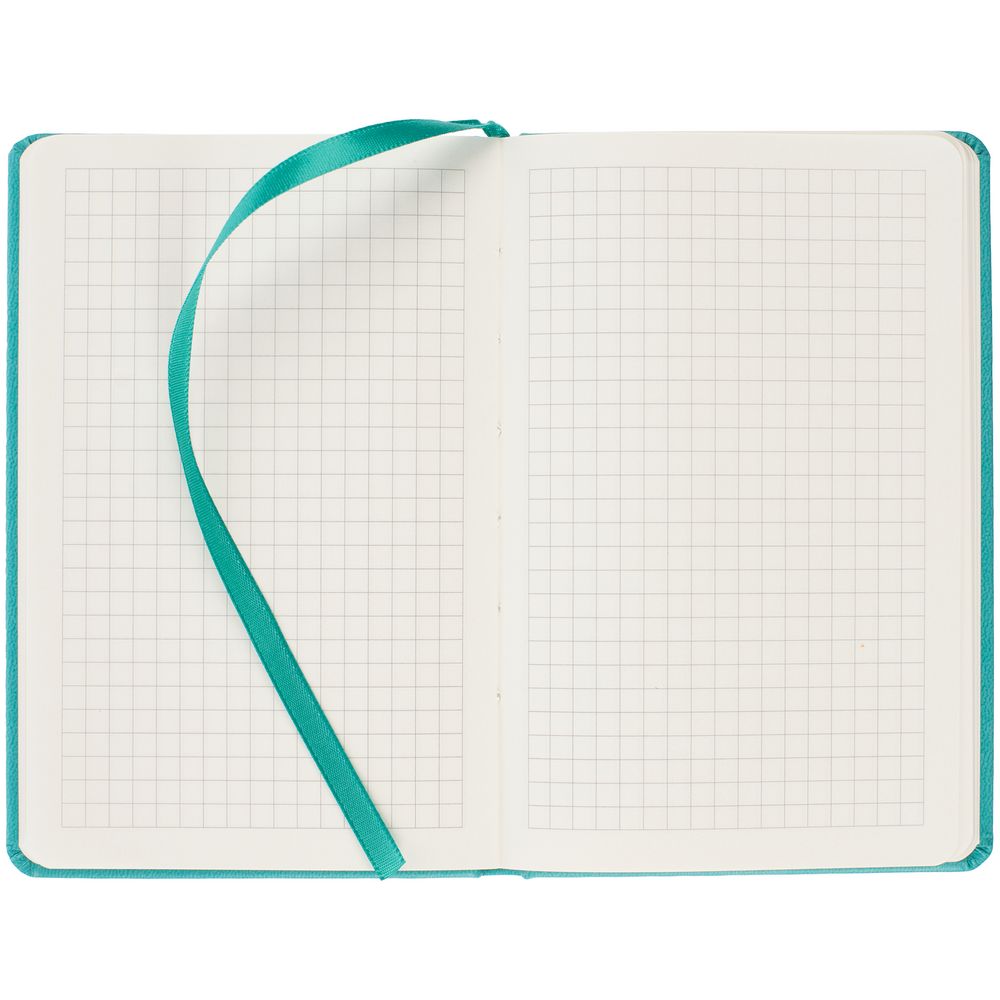 Блокнот Cluster Mini в клетку, бирюзовый-4