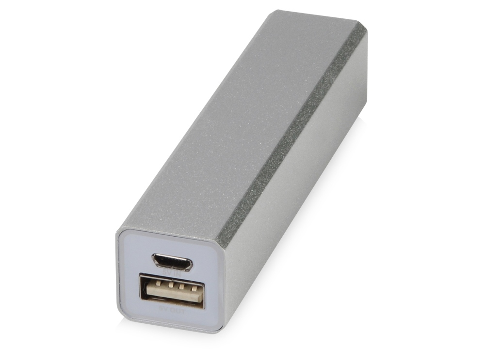 Портативное зарядное устройство Брадуэлл, 2200 mAh, серебристый-0