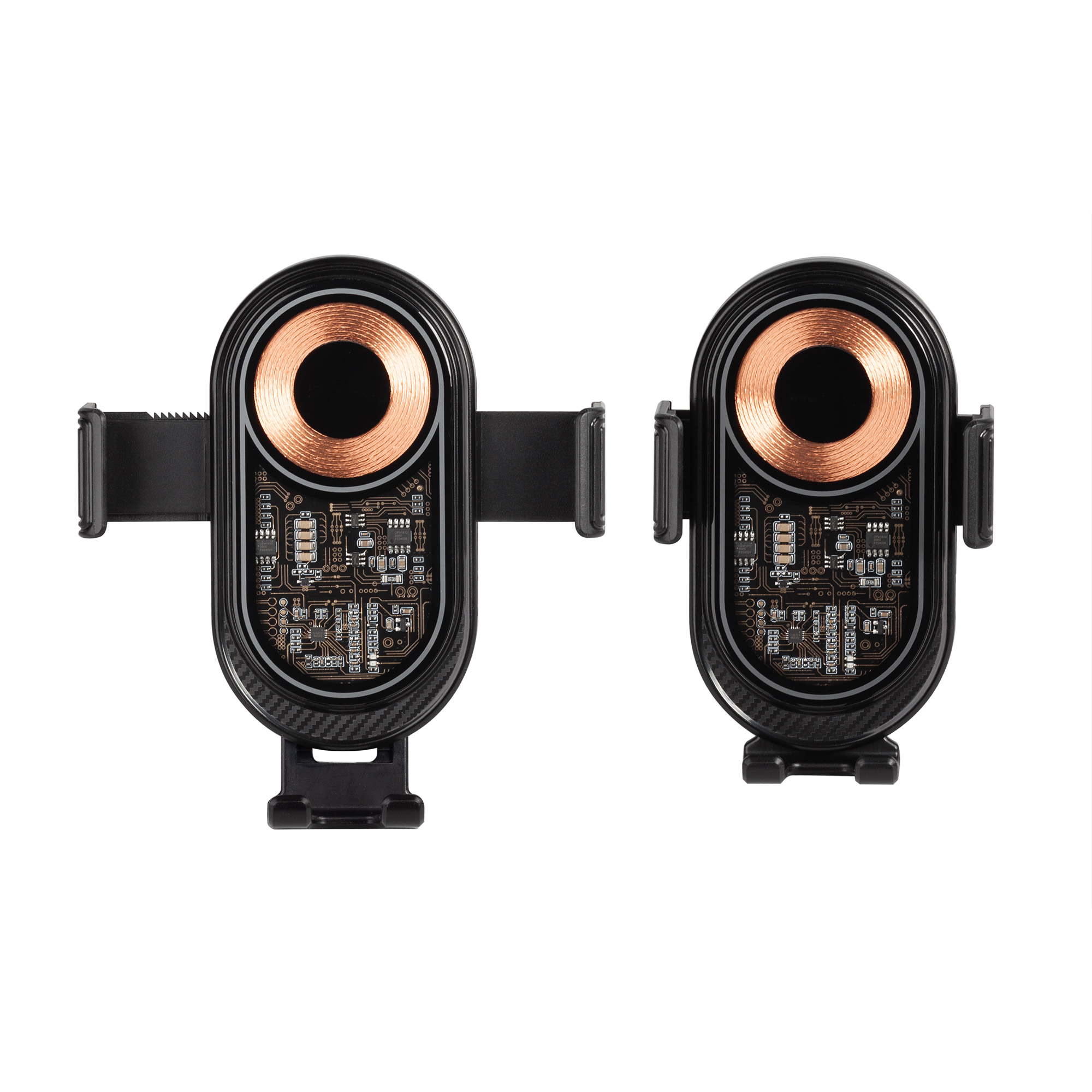 Автомобильное беспроводное (15W) зарядное устройство "Guide" с прозрачным корпусом-1