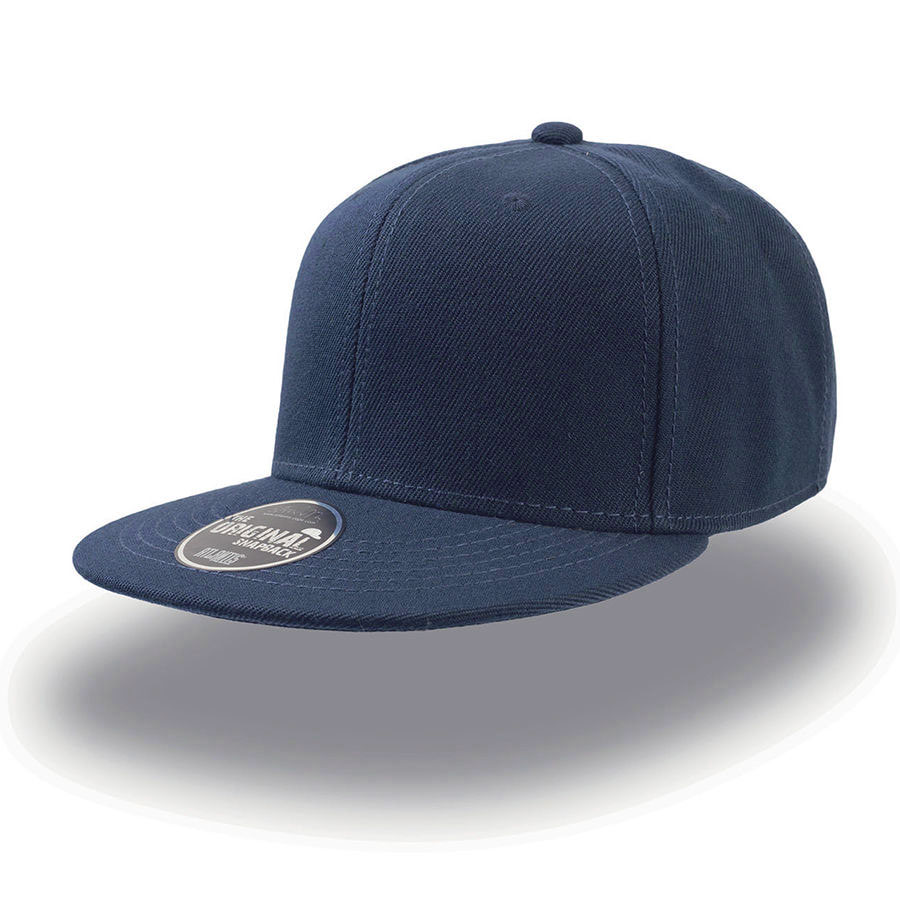 Бейсболка SNAP BACK, 6 клиньев, пластиковая застежка, темно-синий-0