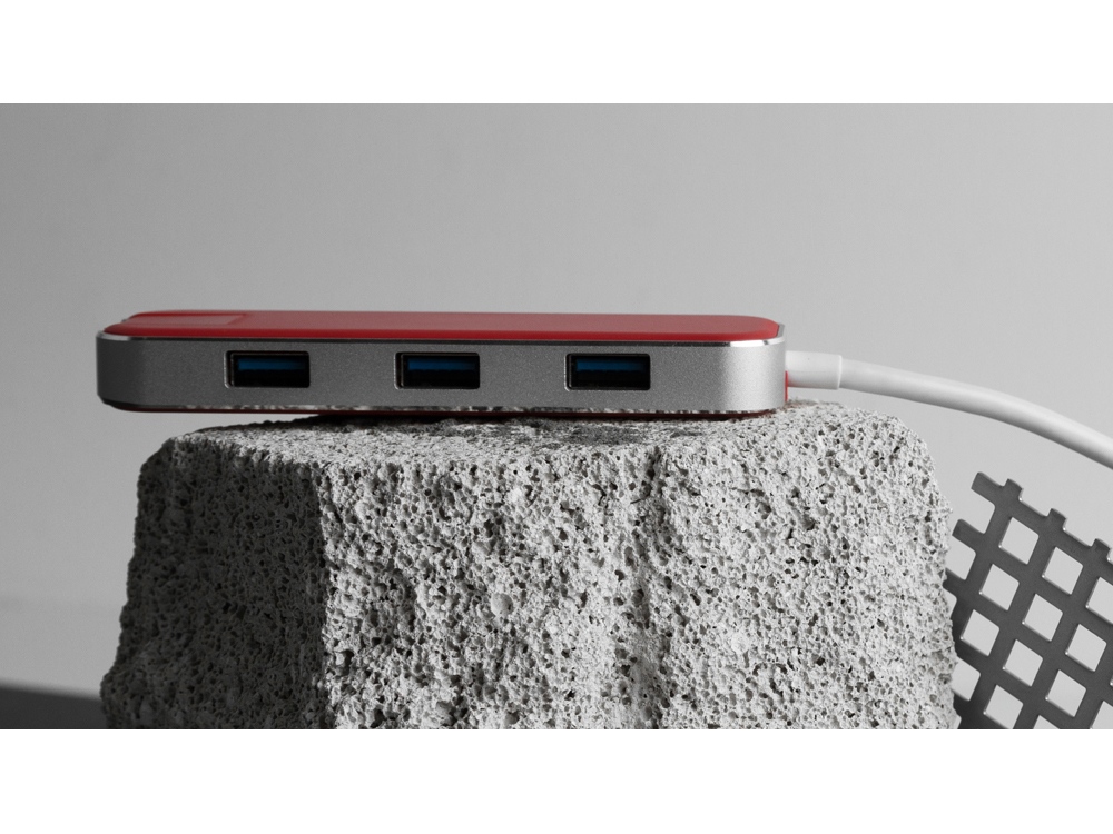 Хаб USB Rombica Type-C Chronos Red-12