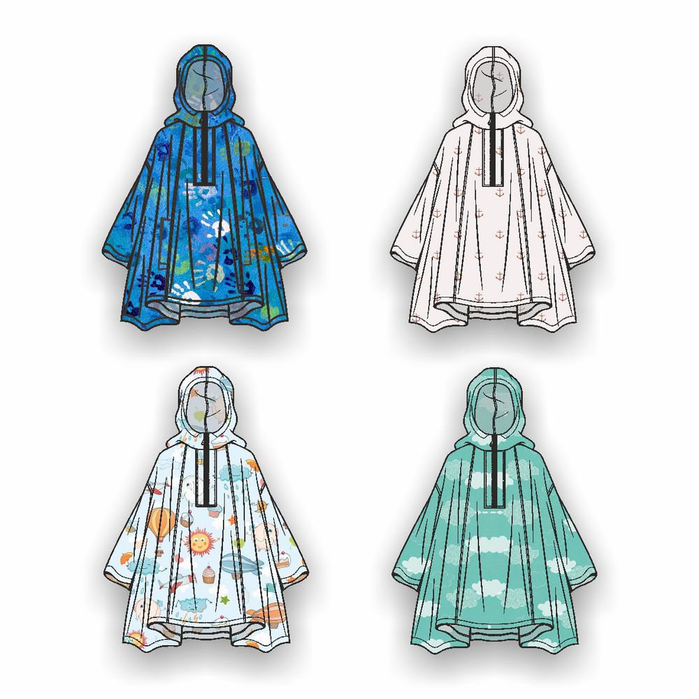 Дождевик-пончо детский AquaStop Kids на заказ-6