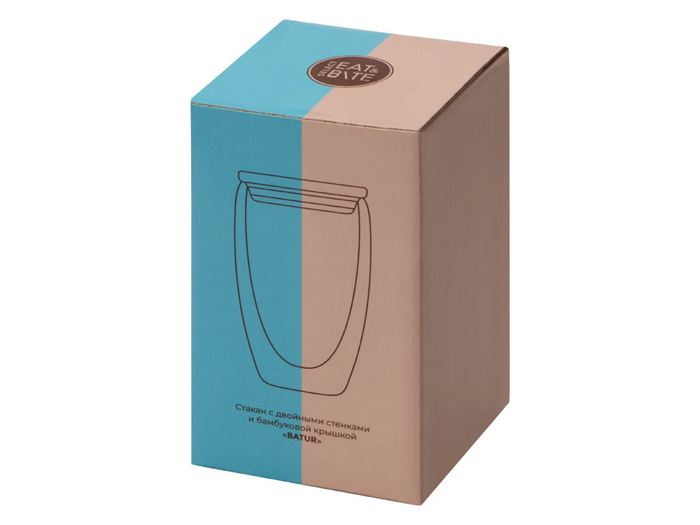Стакан Batur с двойными стенками и бамбуковой крышкой, 450 мл-8