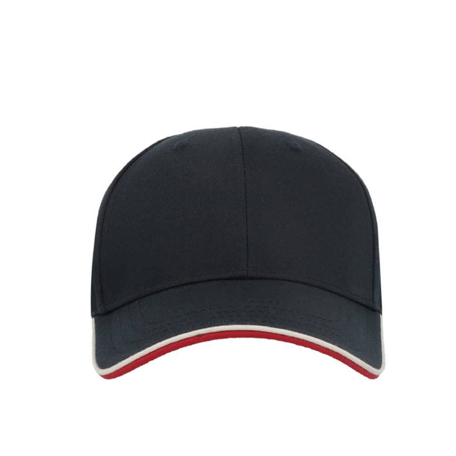 Бейсболка ZOOM PIPING SANDWICH, 6 клиньев, застежка на липучке, темно-синий-4