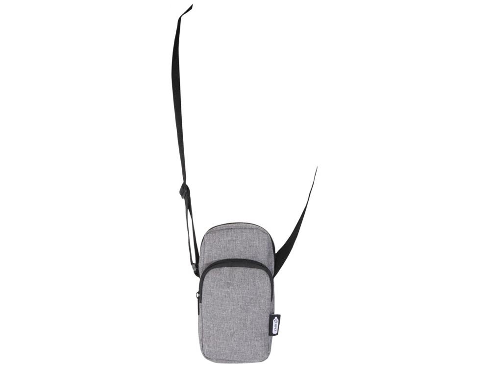 Сумка для телефона Ross из переработанного материала, серый яркий-4