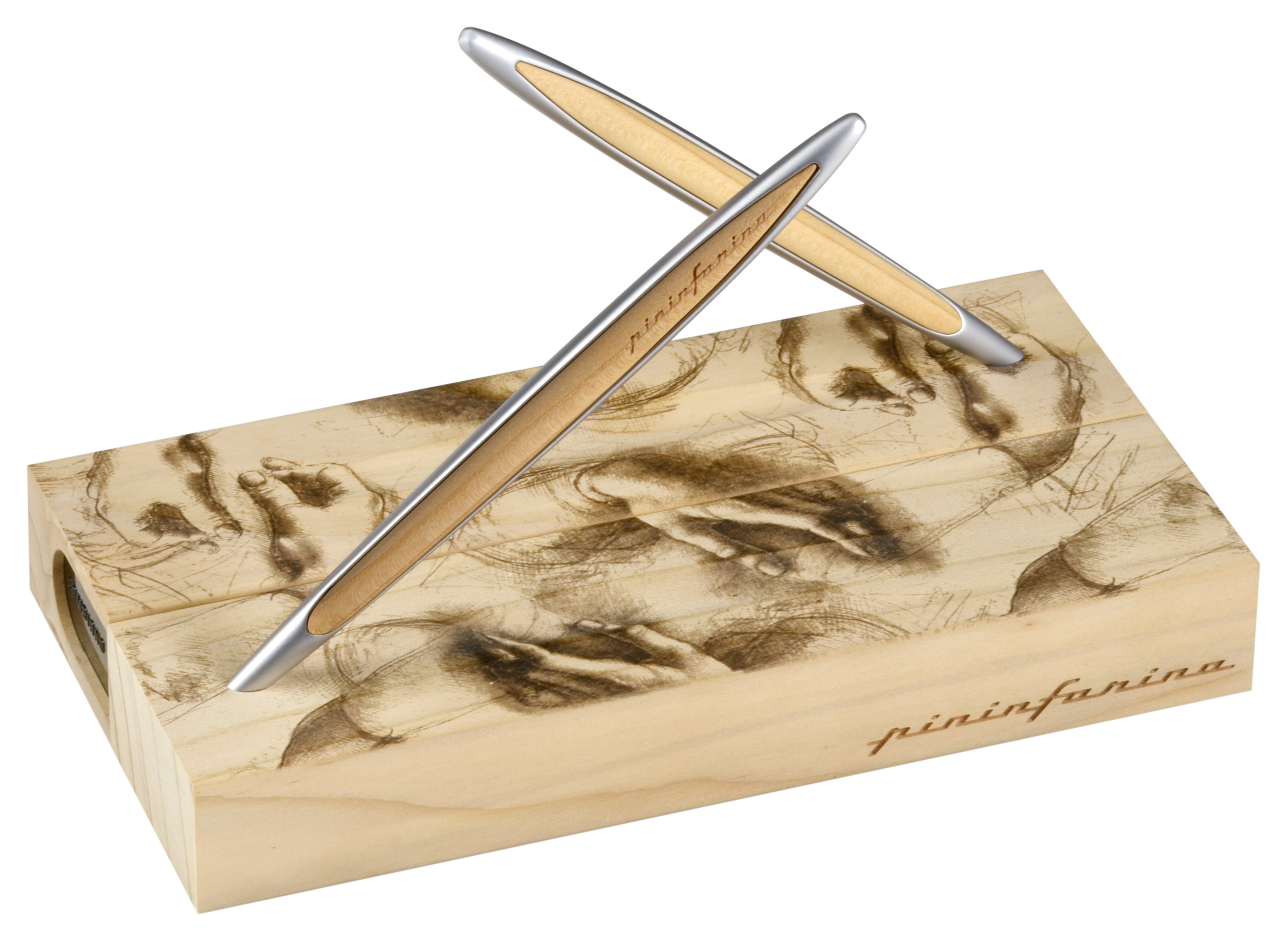 Набор из двух ручек Pininfarina  Cambiano BOX CEDARWOOD-0