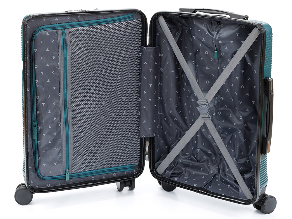 Чемодан TORBER Onego, зелёный, ABS-пластик, 59,5 х 39,5 х 24 см, 46 л-2