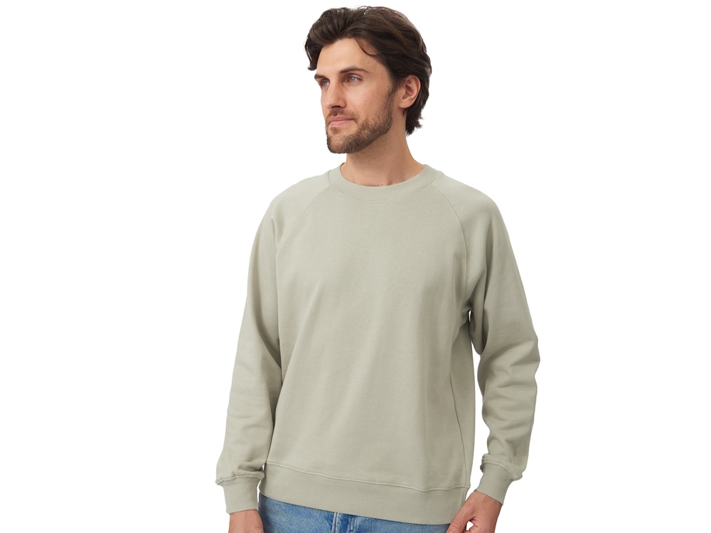 Свитшот оверсайз с рукавом реглан Belgrade, унисекс, оливковый-4