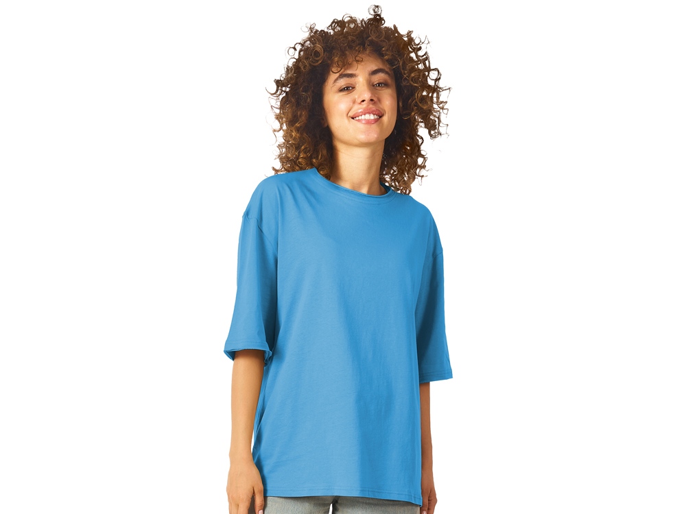 Футболка оверсайз Liyon унисекс, лазурный-2