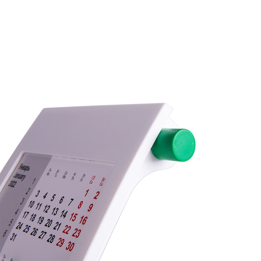 Календарь настольный на 2 года; сетка 26-27, зеленый, белый-3