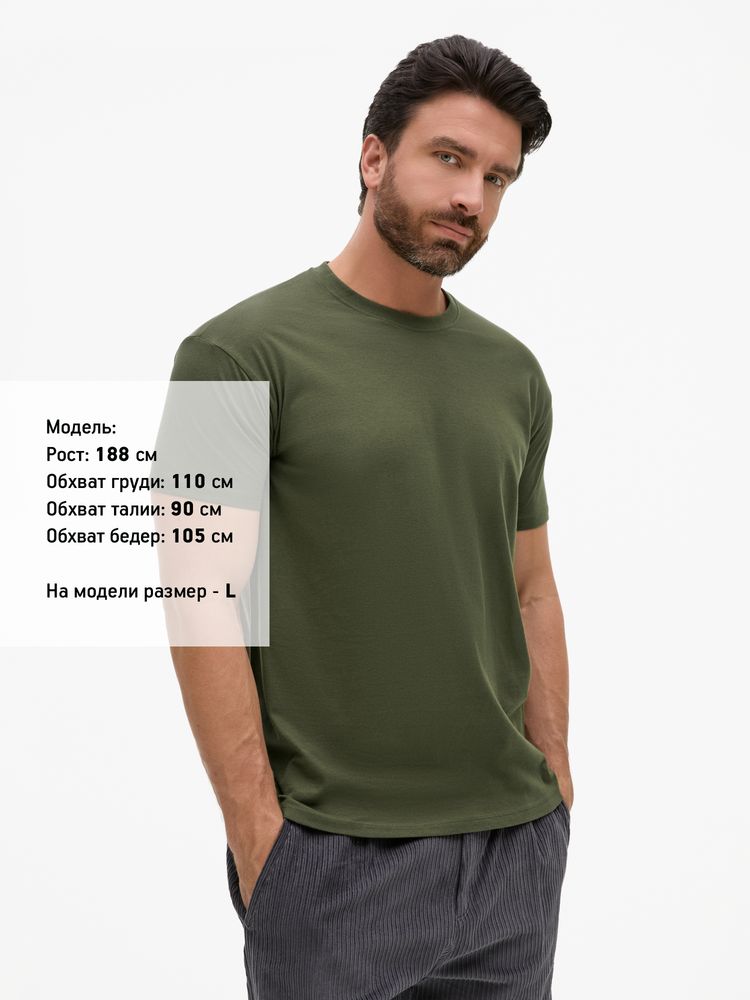 Футболка унисекс Regent 150, темный хаки-4