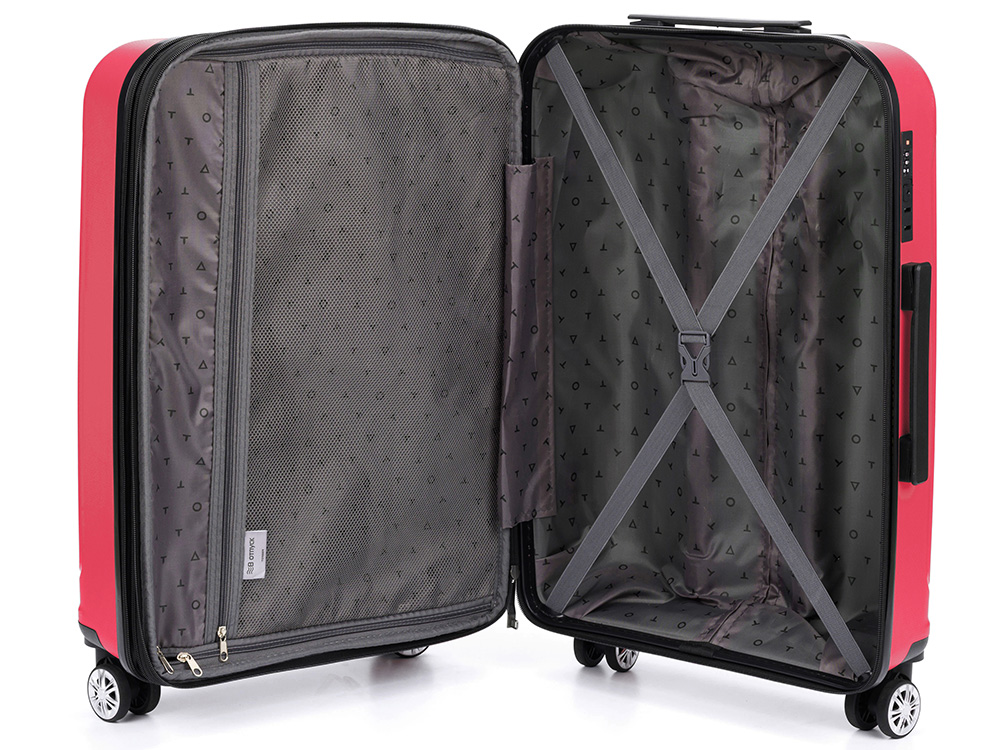 Чемодан TORBER В Отпуск, ярко-розовый, полипропилен, 65,5 х 43,5 х 26 см, 62 л-2