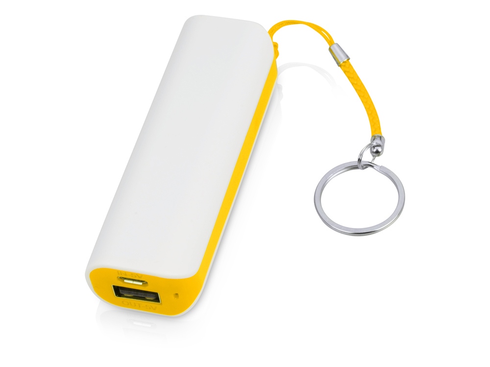 Портативное зарядное устройство (power bank) Basis, 2000 mAh, белый/желтый-0