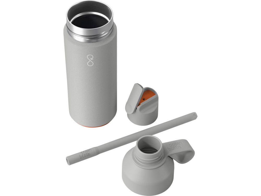 Бутылка-термос для воды Ocean Bottle GO объемом 500 мл - серый-2