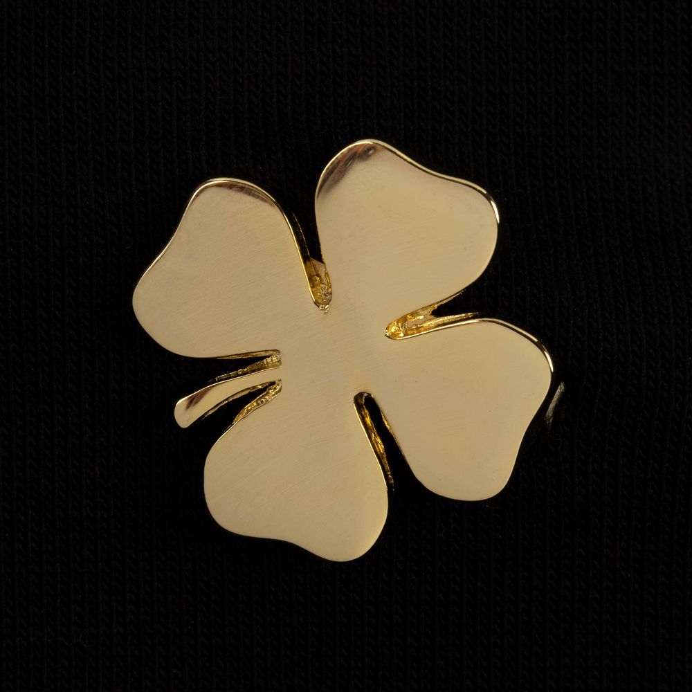 Шильдик «Счастливый клевер», золотистый-2