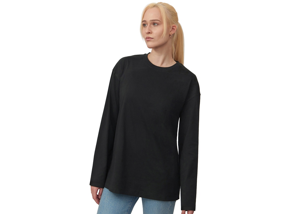 Лонгслив оверсайз Berlin унисекс, черный-3