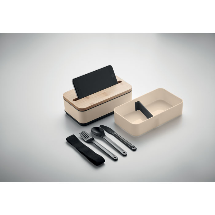 Ланч-бокс, бежевый-1