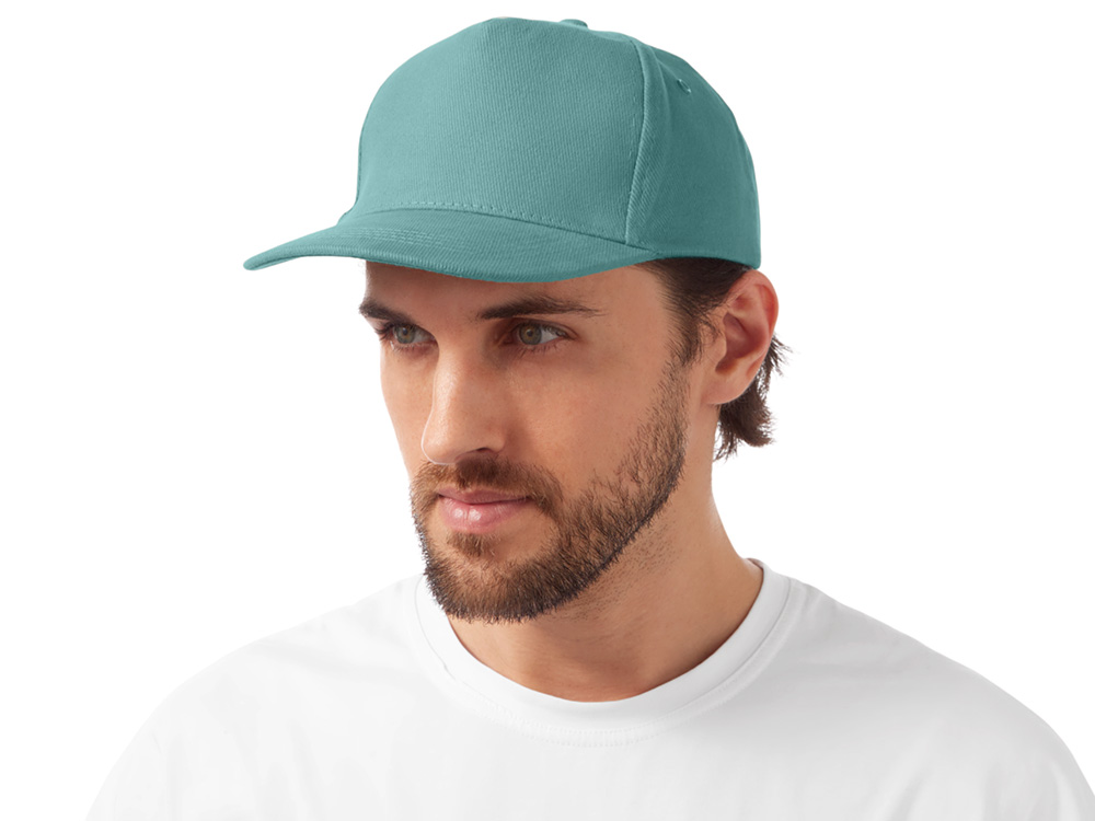 Бейсболка Florida 350 5-панельная, припылено-бирюзовый-1