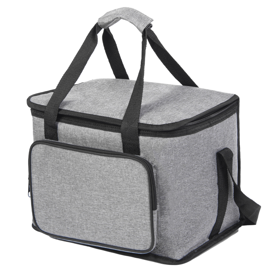 Термосумка с карманом POCKET, серый меланж-0