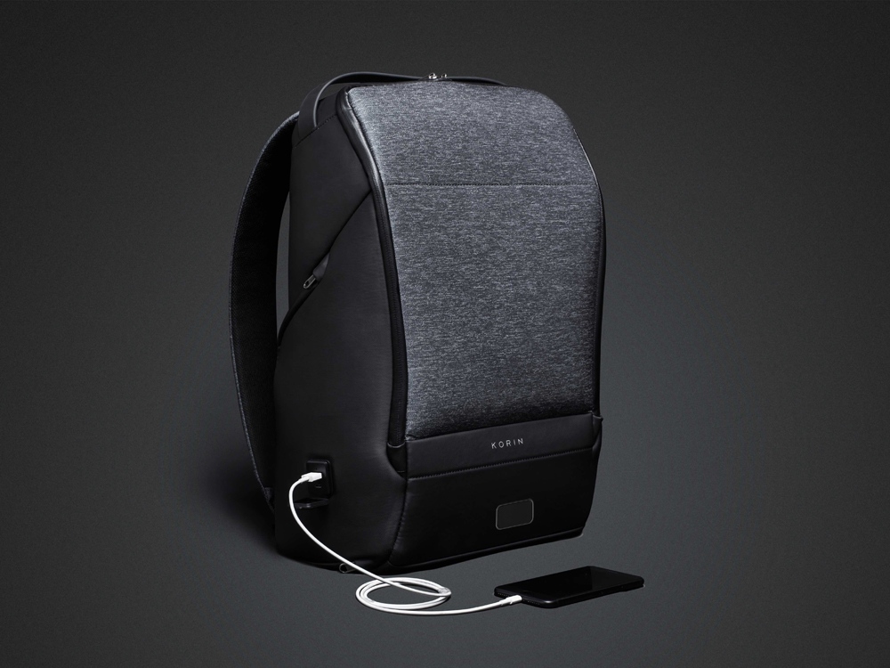 Антикражный рюкзак FlexPackPro для ноутбука 15.6, серый/черный-8