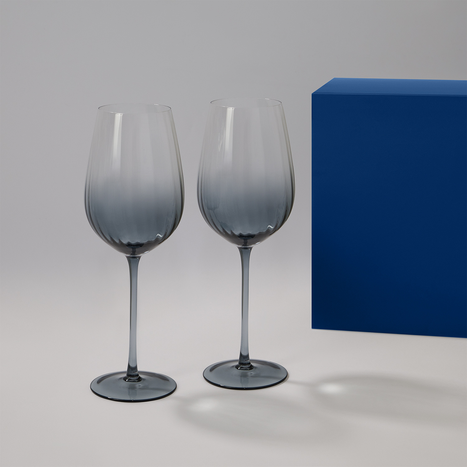 Подарочный набор 2 бокала для вина Мансера (Mancera) в синей коробке-0