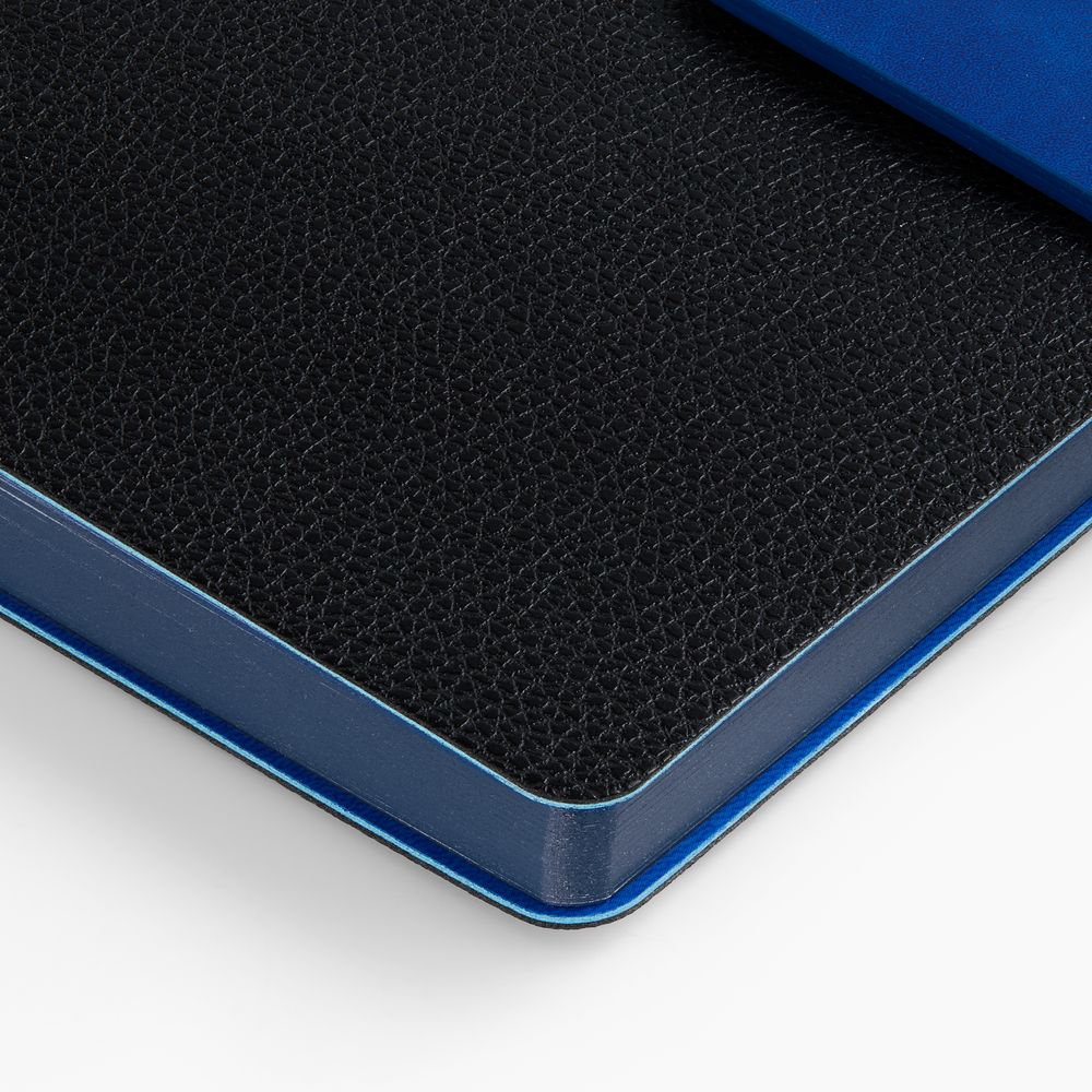 Ежедневник Boom, недатированный, черный с ярко-синий-2