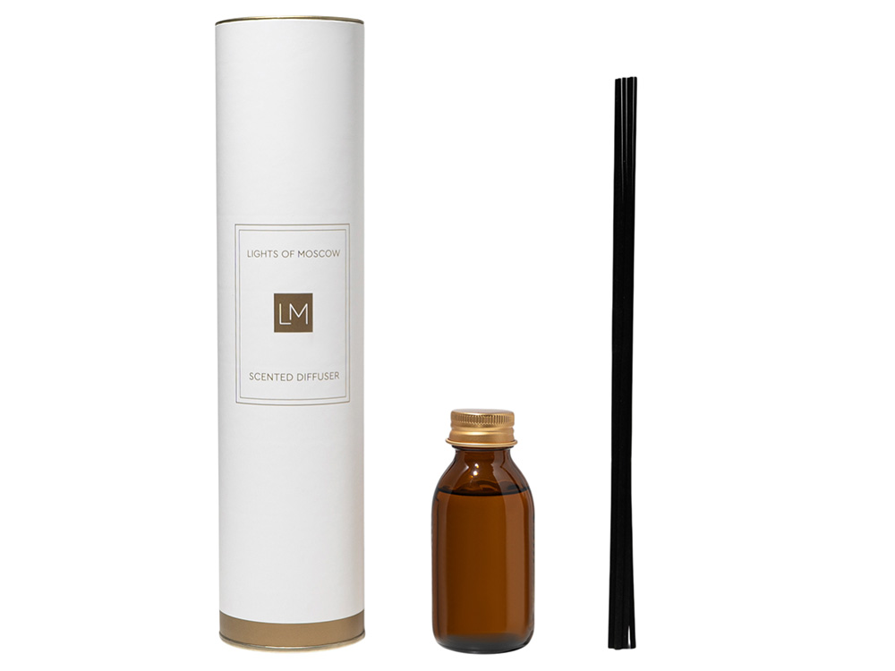 Ароматический диффузор с палочками, Массимо: сандал и ваниль, мускус, 100 мл (без лого LM)-1