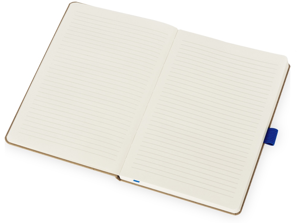 Блокнот Sevilia Hard, твердая обложка из крафта A5, 80 листов, крафтовый/синий-3