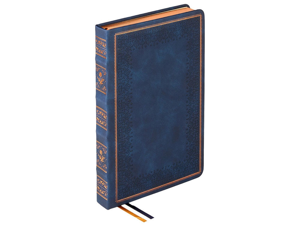 Ежедневник недатированный А5 Royal, синий с бронзовым срезом-2
