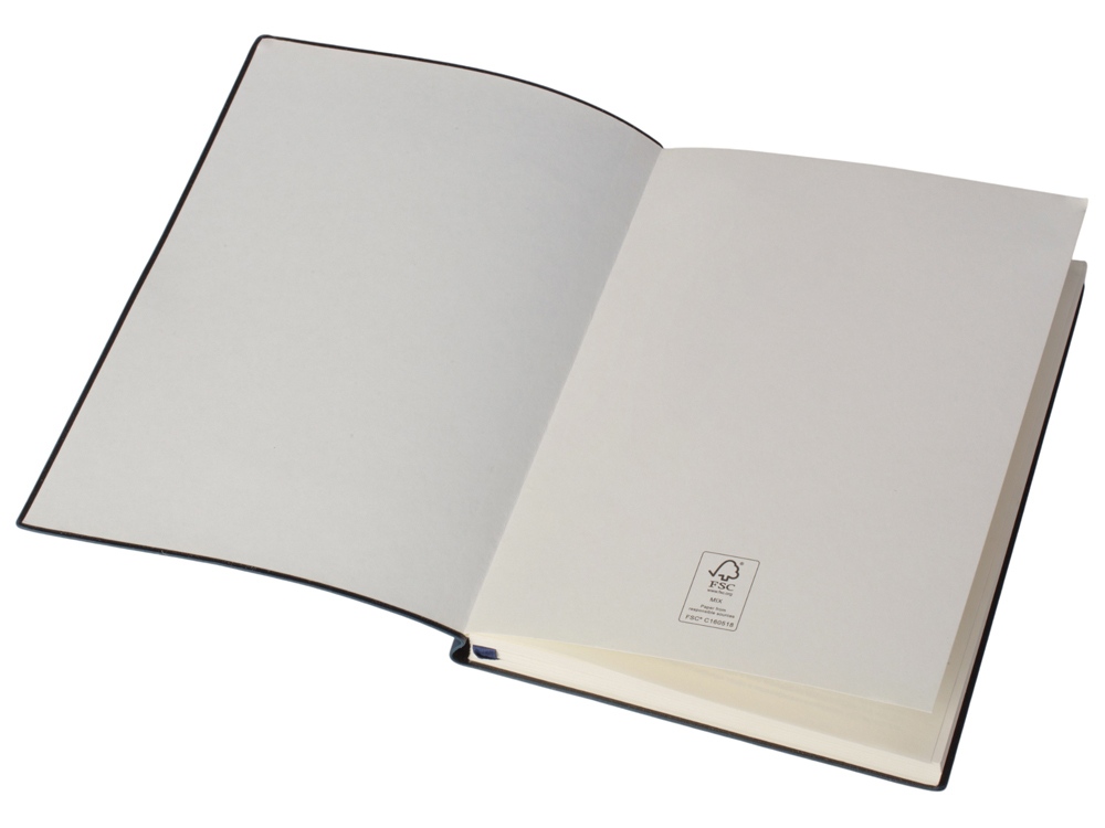 Бизнес блокнот Supreme с вставкой из софт-тача, гибкая обложка, 128 листов, синий-4