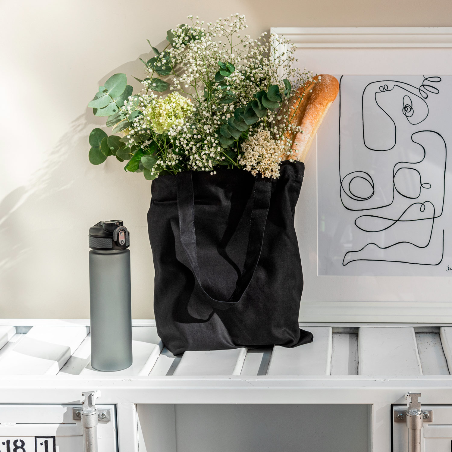 Бутылка для воды Флип (Flip), серая-9