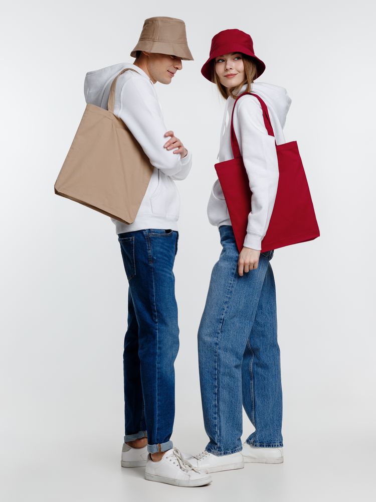 Холщовая сумка Avoska, бордовая-6