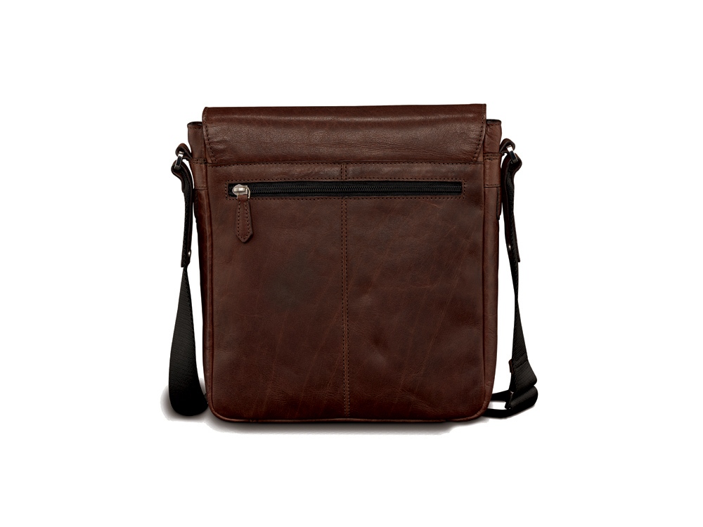 Сумка через плечо Mano Don Valentino, натуральная кожа в коричневом цвете, 25 х 27 х 7 см-1