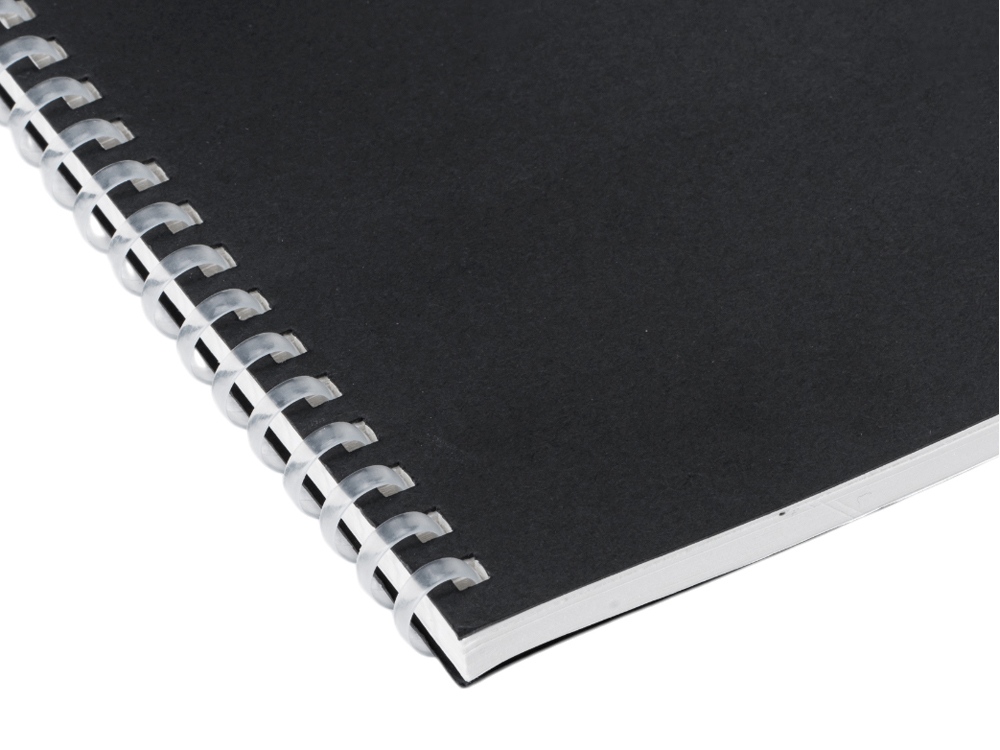 Блокнот на мягкой спирали А5 Sahara, 60 листов 70 гр/м2, черный-1