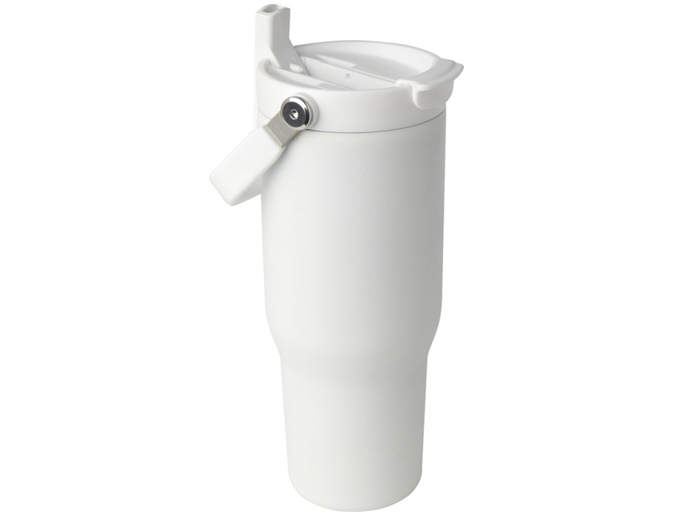 Термостакан Bronx объемом 900 мл из меди и переработанной нержавеющей стали, сертифицированной по стандарту RCS, с вакуумной изоляцией и крышкой с двойной функцией - Белый-3