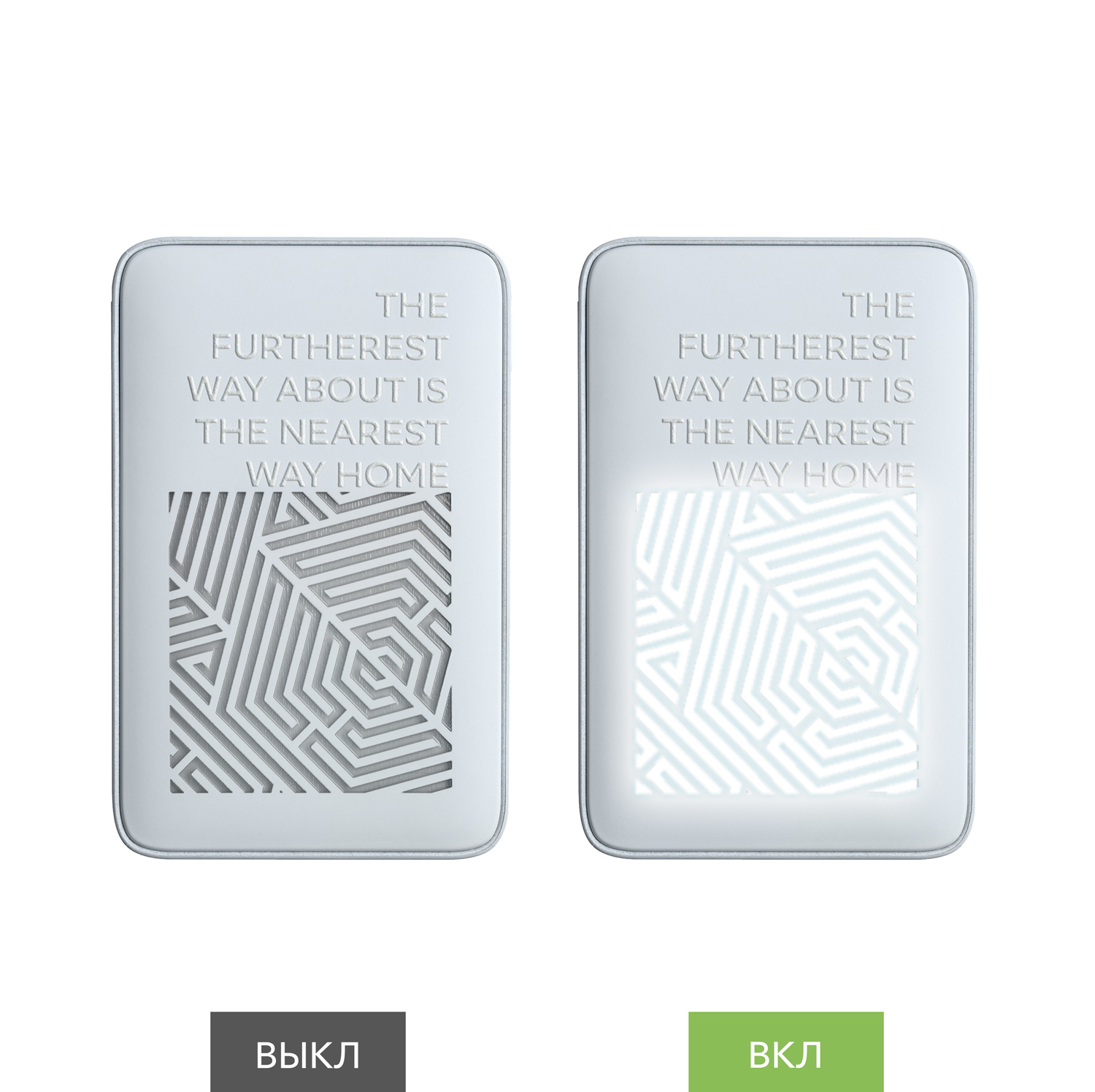 Внешний аккумулятор с подсветкой Ancor 5000 mAh, белый-11