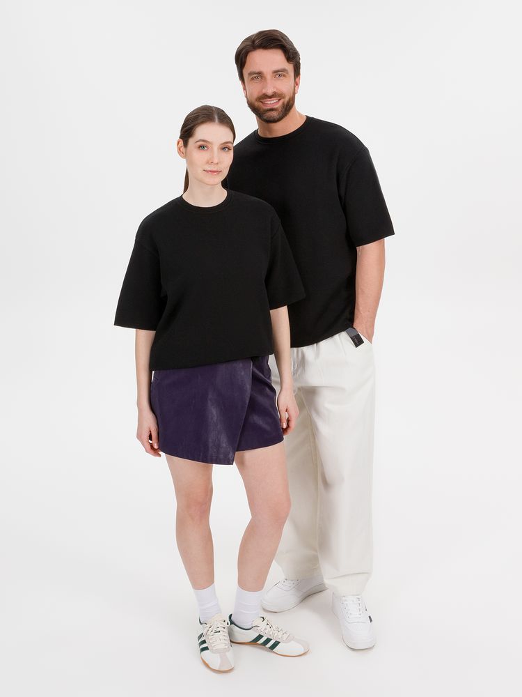 Джемпер с коротким рукавом Siluetti Volumica, черный-5