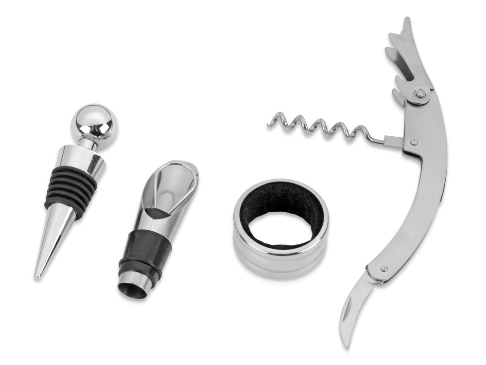 Набор аксессуаров для вина Fabrizio, коричневый-1