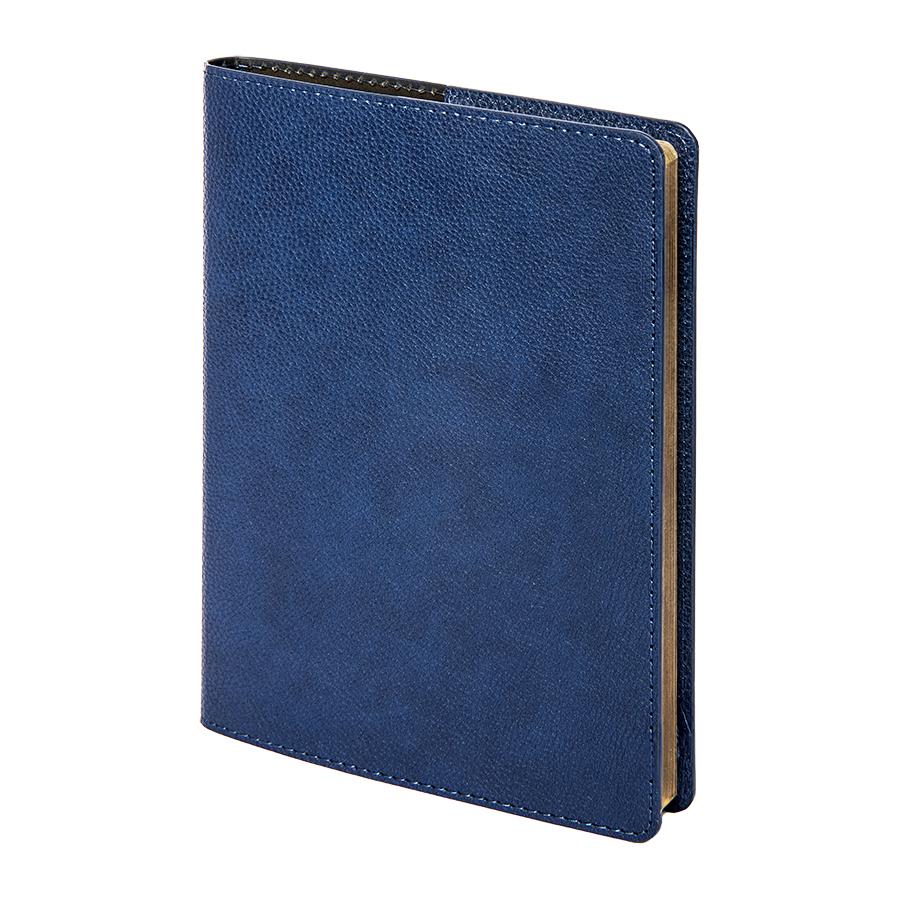 Ежедневник недатированный портфолио Mark, формат А5, в линейку
, темно-синий-0